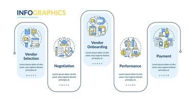 2d vendedor administración vector infografia modelo con línea iconos, datos visualización con 5 5 pasos, proceso cronograma cuadro.