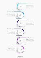 plantilla de diseño de etiquetas infográficas vectoriales con iconos y 6 opciones o pasos. se puede utilizar para diagramas de proceso, presentaciones, diseño de flujo de trabajo, banner, diagrama de flujo, gráfico de información. vector