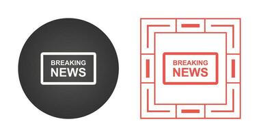 Breaking News on TV Vector Icon