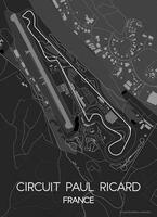 Poster map of Circuit Paul Ricard, France vector