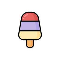 Simple Popsicle lineal color icon. The icon can be used for websites, print templates, presentation templates, illustrations, etc vector