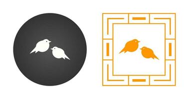 icono de vector de pájaros pequeños