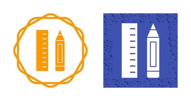 Pencil and Ruler Vector Icon