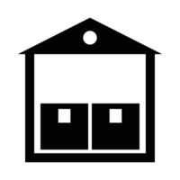 Warehouse Vector Glyph Icon For Personal And Commercial Use.
