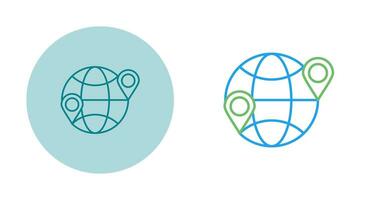 Globe Location Vector Icon