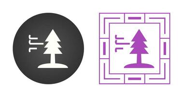 Tree with Wind Vector Icon