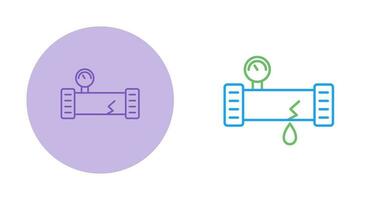 icono de vector de tubería rota