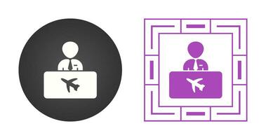 icono de vector de información de vuelo