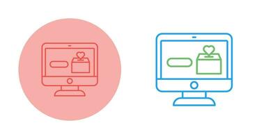 Online Donation Vector Icon
