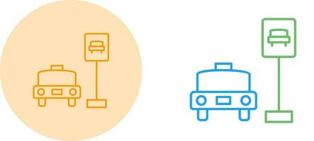 Taxi Stand Vector Icon
