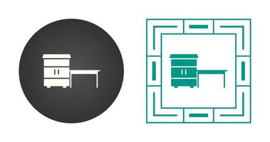 Table with Shelves Vector Icon
