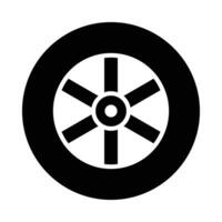 Wheel Vector Glyph Icon For Personal And Commercial Use.