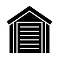 Garage Vector Glyph Icon For Personal And Commercial Use.