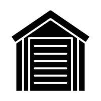 Garage Vector Glyph Icon For Personal And Commercial Use.