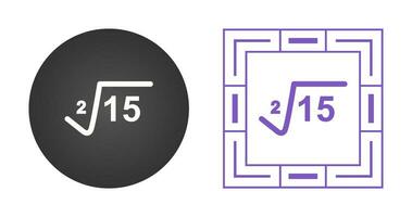 Square Root Vector Icon