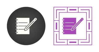 Notebook and Pen Vector Icon