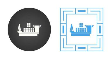 Cargo Ship Vector Icon