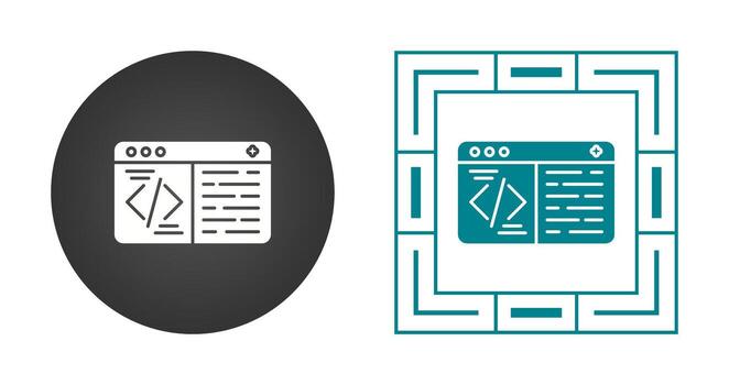 icono de vector de codificación
