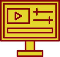 diseño de icono de vector de edición de video