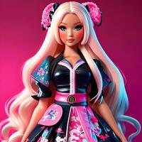 a barbie doll in harajuku style photo