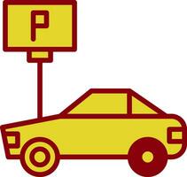 Car Parking Vector Icon Design