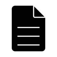 Document Vector Glyph Icon For Personal And Commercial Use.