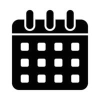 Calendar Vector Glyph Icon For Personal And Commercial Use.