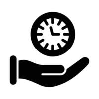 Time Management Vector Glyph Icon For Personal And Commercial Use.