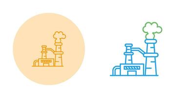 icono de vector de planta nuclear