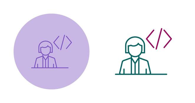 icono de vector de programador