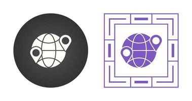 Globe Location Vector Icon