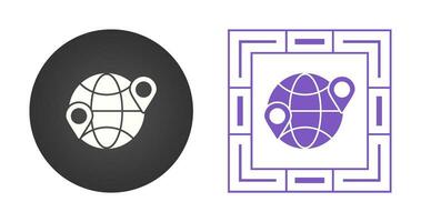 Globe Location Vector Icon