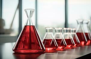 laboratory glassware in laboratory AI Generated photo