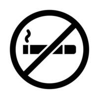 No Smoking Vector Glyph Icon For Personal And Commercial Use.