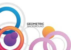 round geometric abstract background design gradient color vector