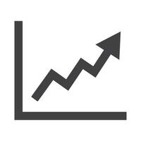 Graph chart going up and down sign arrows flat design vector illustration.