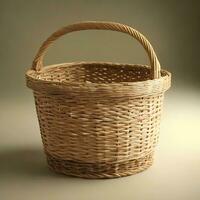 Clean basket design free image. Ai Generated photo