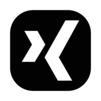 Xing Vector Glyph Icon For Personal And Commercial Use.