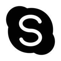 Skype Vector Glyph Icon For Personal And Commercial Use.