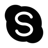 Skype Vector Glyph Icon For Personal And Commercial Use.