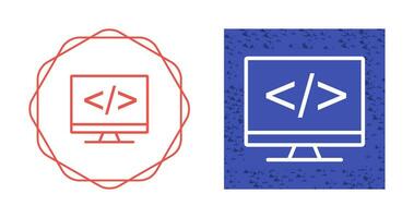 Coding on screen Vector Icon