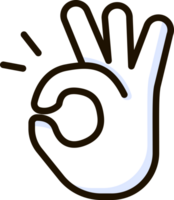 in Ordnung Hand Emoji Aufkleber png