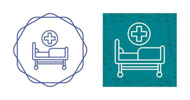 icono de vector de cama de hospital