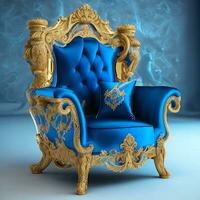 Luxury classical antique armchair for modern designed interior photo