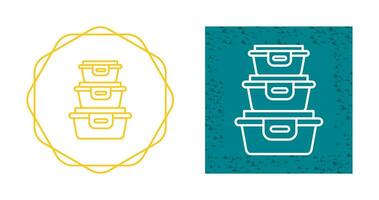 Plastic Food Container Vector Icon