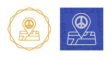 Peace Location Vector Icon