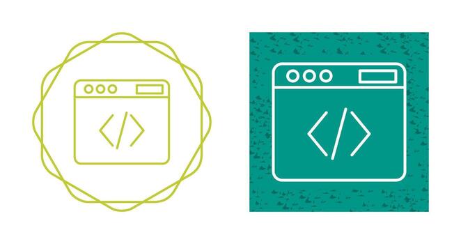 icono de vector de código