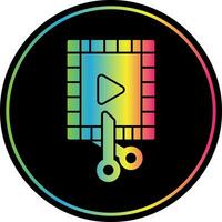 diseño de icono de vector de editor de video