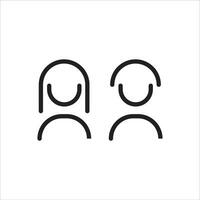 man and woman icon vector illustration symbol