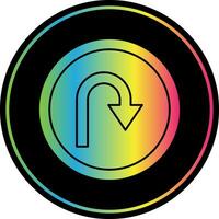 U Turn Vector Icon Design